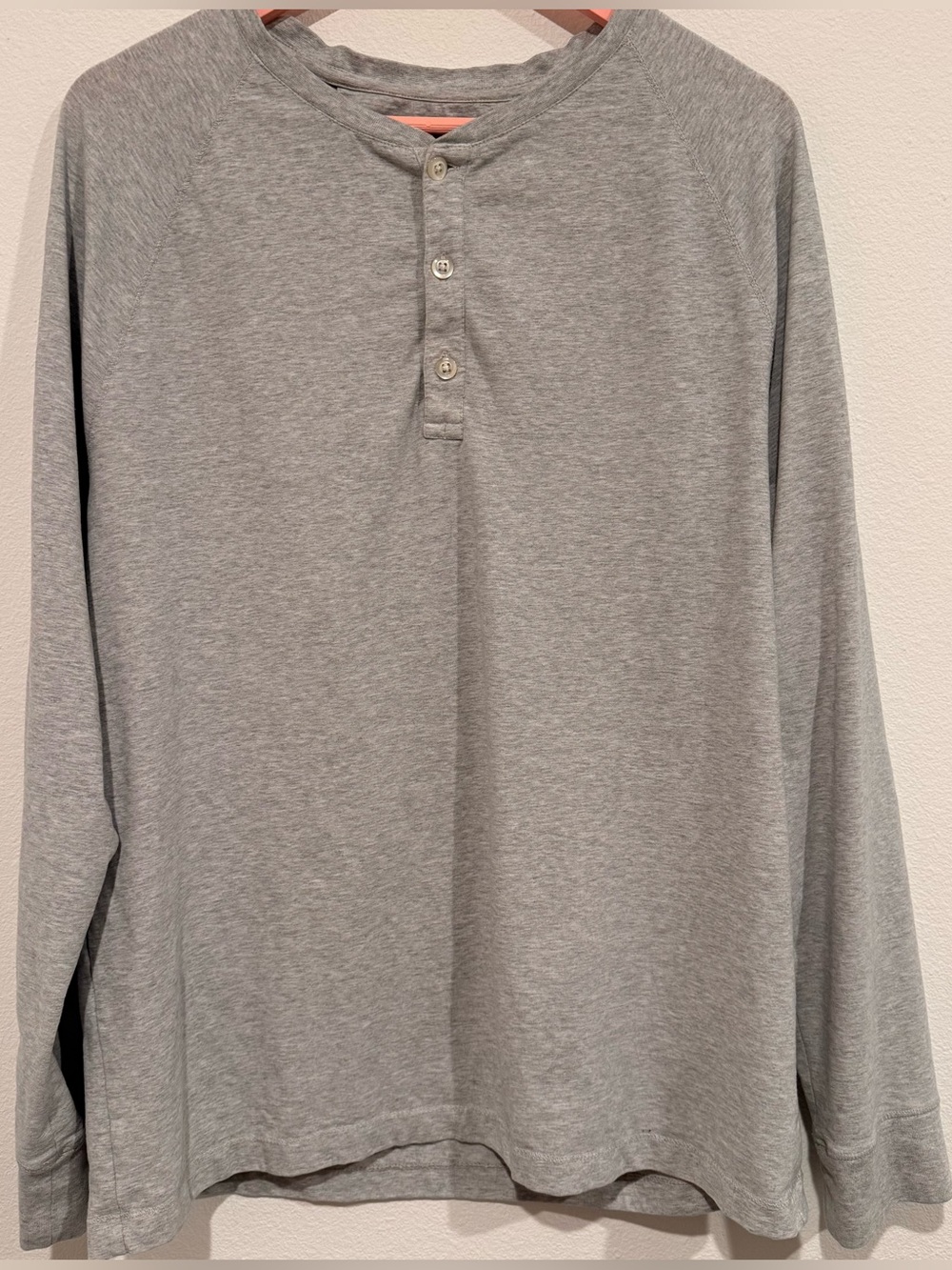 Banana Republic Light Gray Long-Sleeve Henley